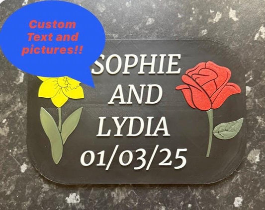 Custom 3D printed sign